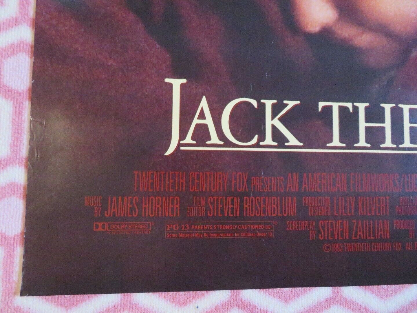 JACK THE BEAR US ONE SHEET ROLLED POSTER DANNY DEVITO  1993