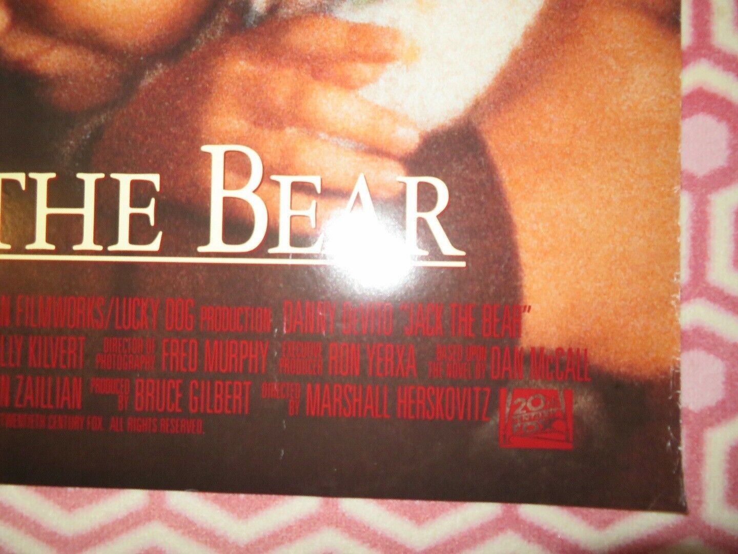 JACK THE BEAR US ONE SHEET ROLLED POSTER DANNY DEVITO  1993