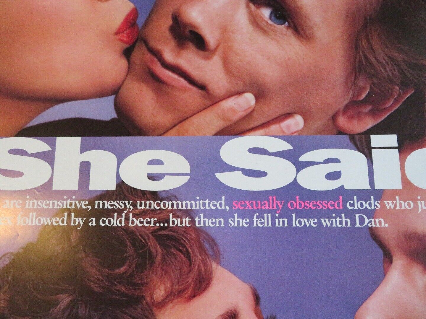 HE SAID SHE SAID US ONE SHEET ROLLED POSTER KEVIN BACON 1991