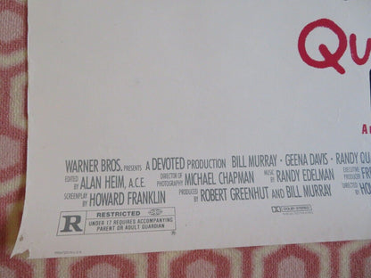 QUICK CHANGE US ONE SHEET ROLLED POSTER BILL MURRAY GEENA DAVIS  1990