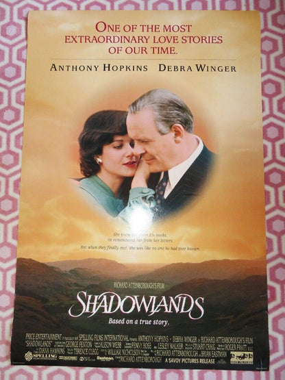 SHADOWLANDS US ONE SHEET ROLLED POSTER ANTHONY HOPKINS RICHARD ATTENBROUGH 1993