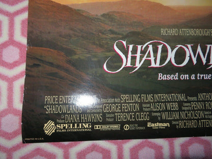 SHADOWLANDS US ONE SHEET ROLLED POSTER ANTHONY HOPKINS RICHARD ATTENBROUGH 1993