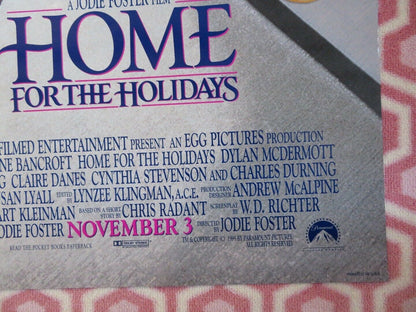 HOME FOR THE HOLIDAYS US ONE SHEET ROLLED POSTER JODIE FOSTER HOLLY HUNTER  1995