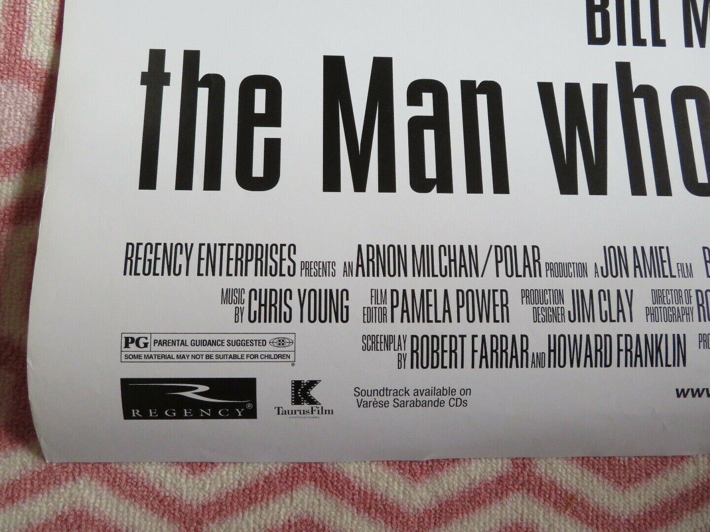 THE MAN WHO KNEW TOO LITTLE ONE SHEET ROLLED POSTER BILL MURRAY 1997