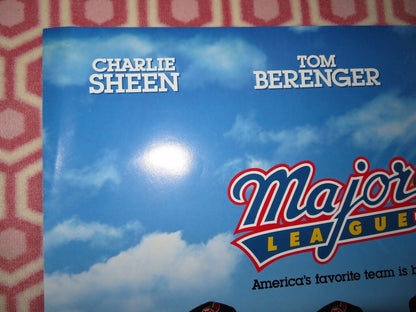 MAJOR LEAGUE 2 ONE SHEET ROLLED POSTER CHARLIE SHEEN  1994