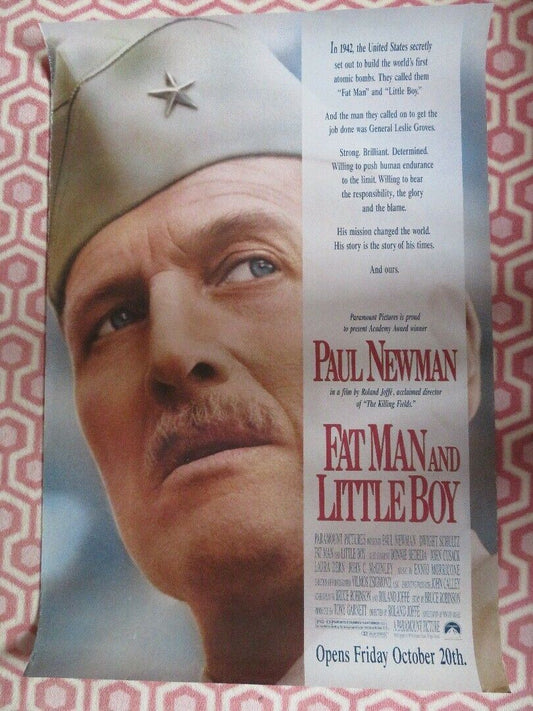 FAT MAN AND LITTLE BOY ONE SHEET ROLLED POSTER PAUL NEWMAN 1989