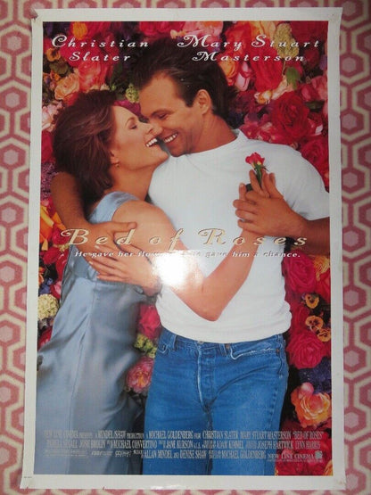 BED OF ROSES ONE SHEET ROLLED POSTER CHRISTIAN SLATER 1996