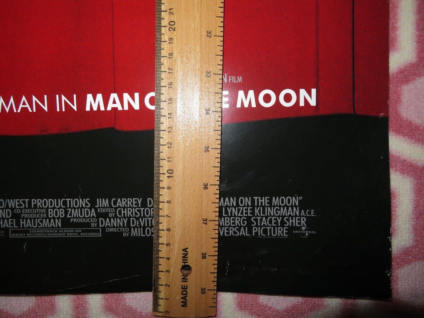 MAN ON THE MOON ONE SHEET ROLLED POSTER JIM CARREY  1999