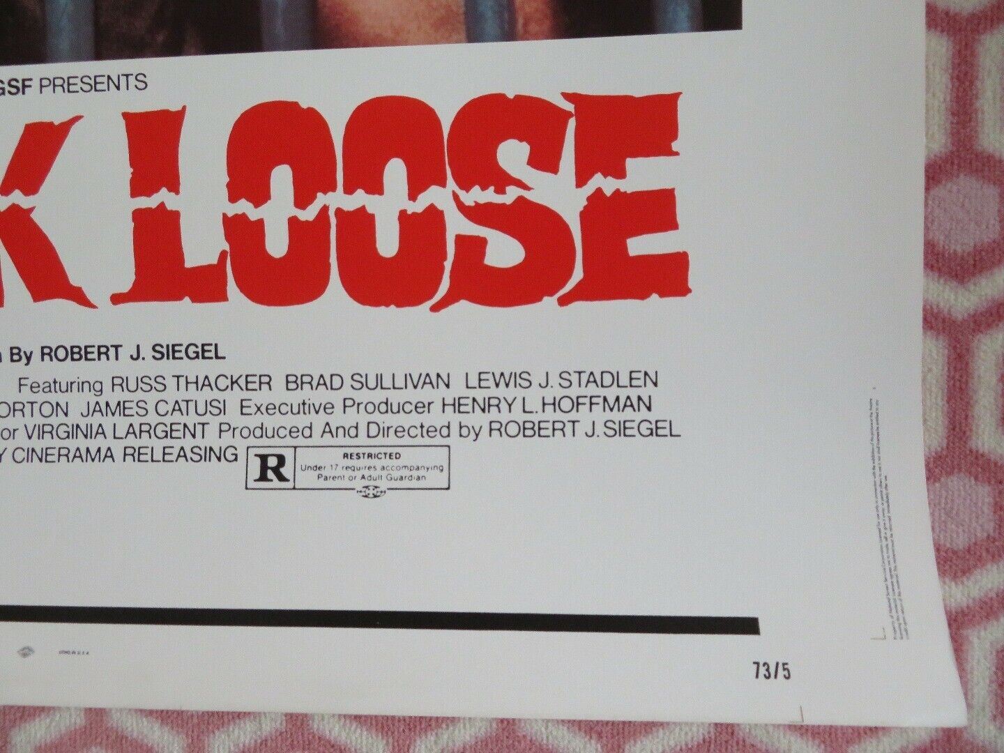 BREAK LOOSE / PARADES 30"x 40" ON CARD ROLLED POSTER RELEASE RUSS THACKER  1972