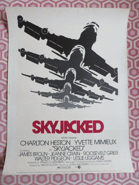 SKYJACKED 30"x 40" ON CARD ROLLED POSTER CHARLTON HESTON YVETTE MIMIEUX 1972