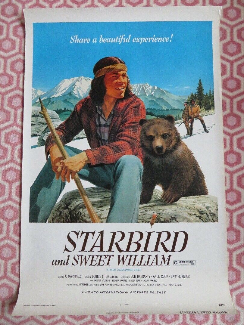 STARBIRD AND SWEET WILLIAM  ONE SHEET ROLLED POSTER A.MARTINEZ 1973