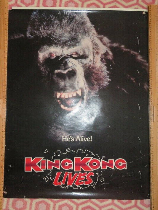 KING KONG LIVES ONE SHEET 33"x 26" ROLLED POSTER PETER ELLIOTT 1989