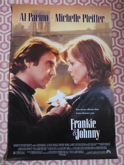 FRANKIE & JOHNNY ONE SHEET ROLLED POSTER AL PACINO MICHELLE PFEIFFER 1991