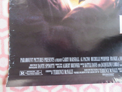 FRANKIE & JOHNNY ONE SHEET ROLLED POSTER AL PACINO MICHELLE PFEIFFER 1991