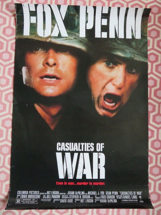 CASUALTIES OF WAR ONE SHEET ROLLED POSTER FOX PENN 1989