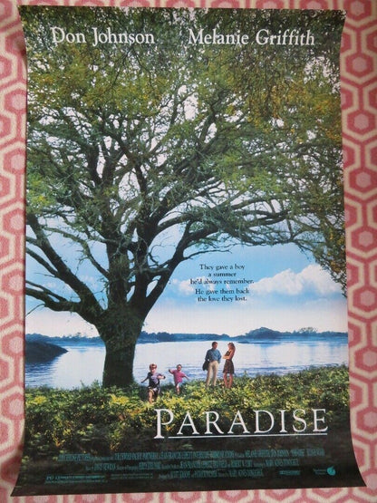 PARADISE ONE SHEET ROLLED POSTER DON JOHNSON MELANIE GRIFFITH 1991