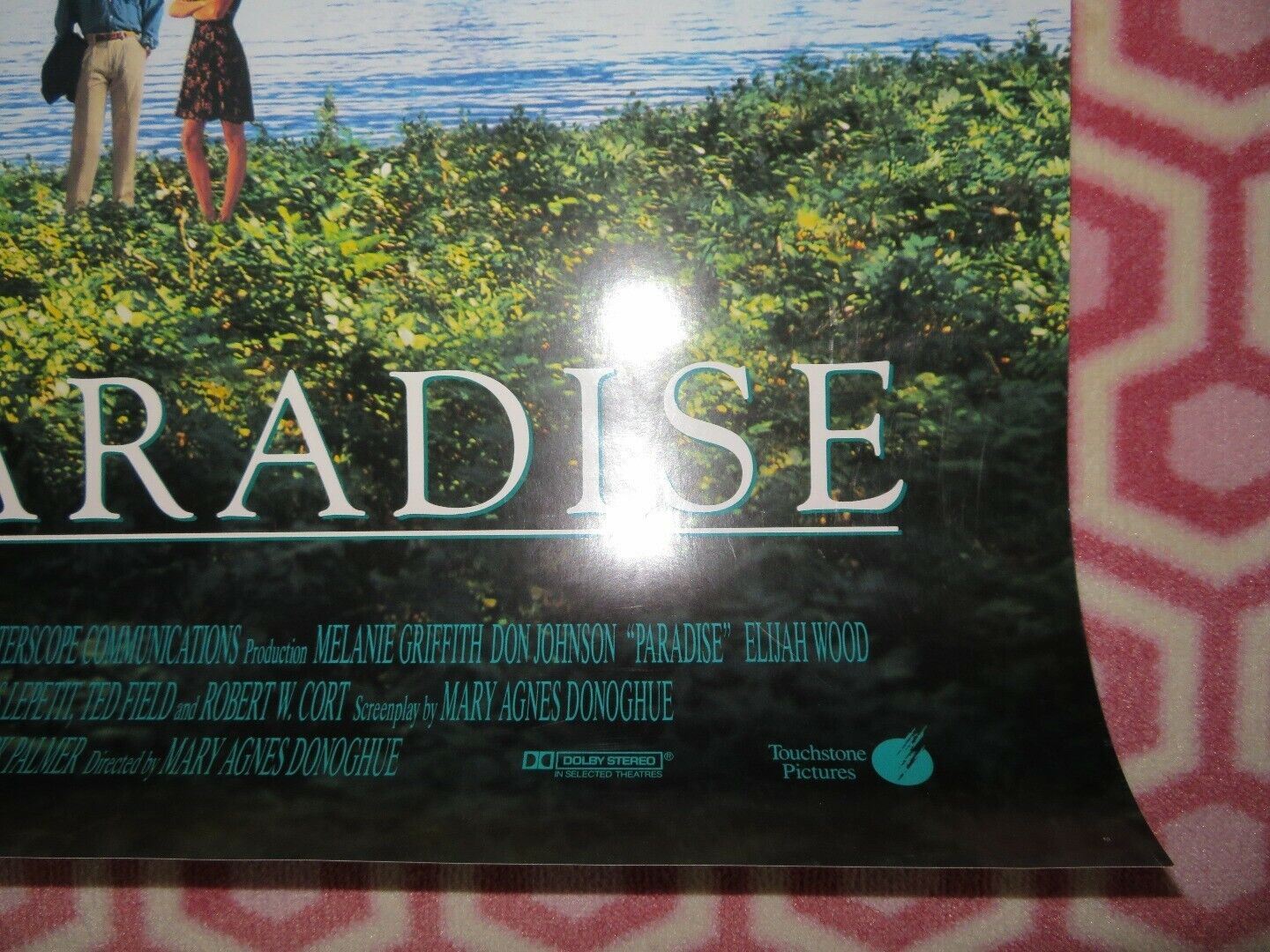 PARADISE ONE SHEET ROLLED POSTER DON JOHNSON MELANIE GRIFFITH 1991