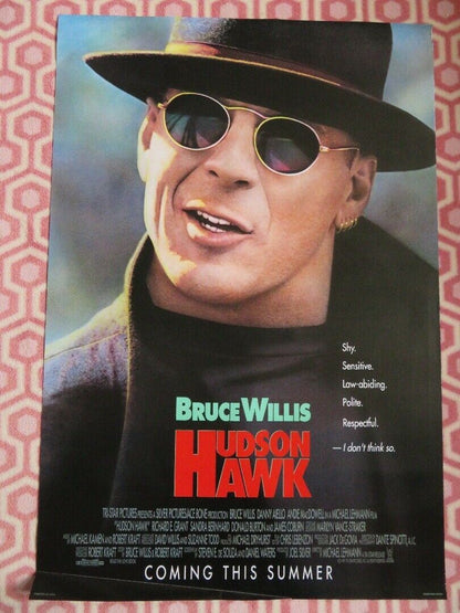 HUDSON HAWK ONE SHEET ROLLED POSTER BRUCE WILLIS  ADVANCE 1991