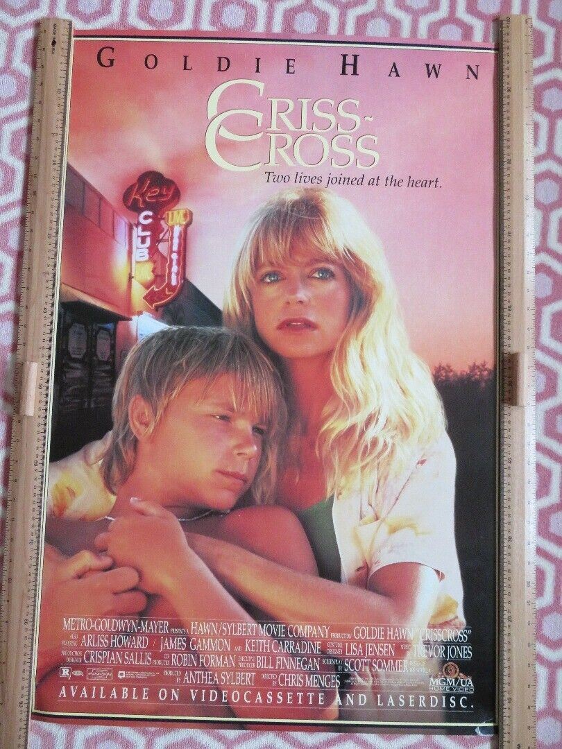 CRISS-CROSS VHS VIDEO US ONE SHEET POSTER ROLLED GOLDIE HAWN 1992