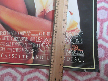 CRISS-CROSS VHS VIDEO US ONE SHEET POSTER ROLLED GOLDIE HAWN 1992