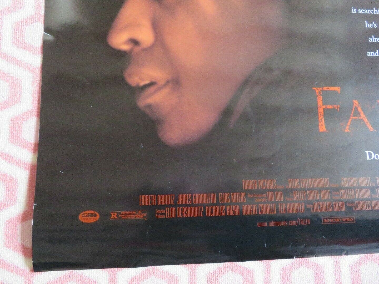 FALLEN US ONE SHEET ROLLED POSTER JOHN GOODMAN DENZEL WASHINGTON 1998