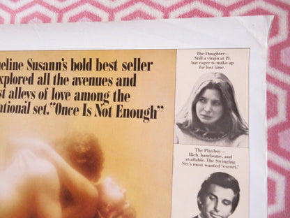 ONCE IS NOT ENOUGH US ONE SHEET ROLLED POSTER KIRK DOUGLAS ALEXIS SMITH 1975