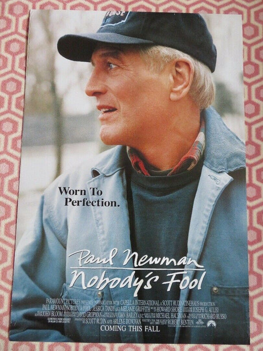 NOBODY'S FOOL US ONE SHEET ROLLED POSTER PAUL NEWMAN BRUCE WILLIS 1994