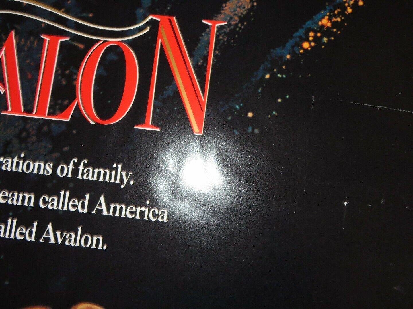 AVALON US ONE SHEET ROLLED POSTER BARRY LEVINSON AIDAN QUINN 1990