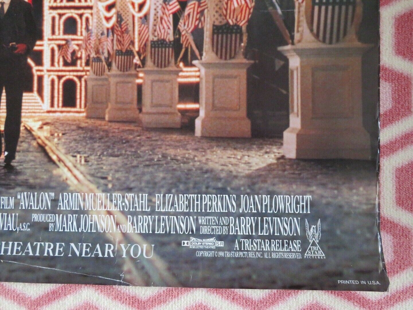 AVALON US ONE SHEET ROLLED POSTER BARRY LEVINSON AIDAN QUINN 1990