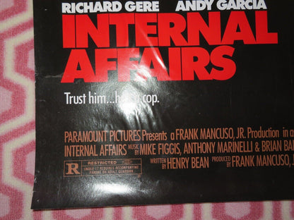 INTERNAL AFFAIRS US ONE SHEET ROLLED POSTER RICHARD GERE ANDY GARCIA  1989