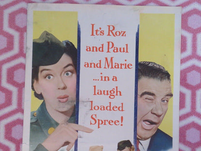 NEVER WAVE AT A WAC US INSERT (14"x 36") POSTER ROSALIND RUSSELL PAUL DOUGLAS