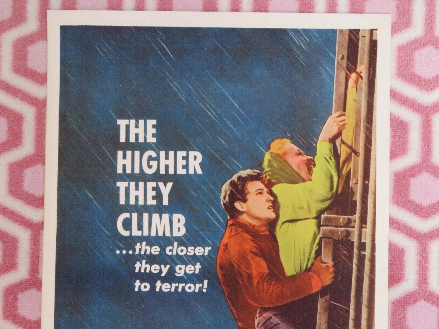 THE CRUEL TOWER US INSERT (14"x 36") POSTER JOHN ERICSON MARI BLANCHARD 1956