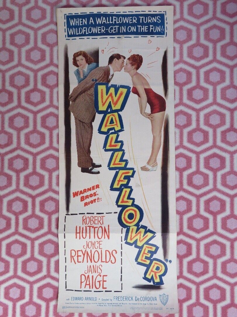 WALLFLOWER US INSERT (14"x 36") POSTER ROBERT HUTTON JOYCE REYNOLDS 1948