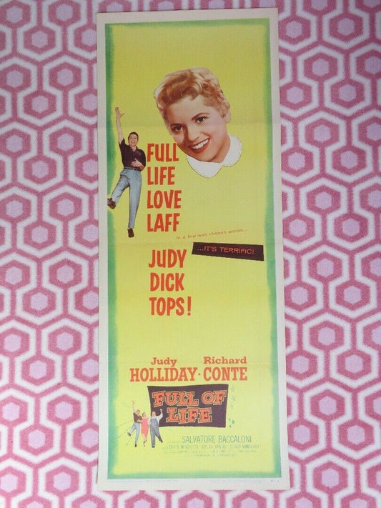 FULL OF LIFE US INSERT (14"x 36") POSTER JUDY HOLLIDAY RICHARD CONTE 1956