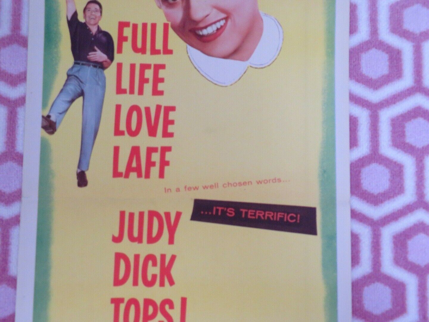 FULL OF LIFE US INSERT (14"x 36") POSTER JUDY HOLLIDAY RICHARD CONTE 1956