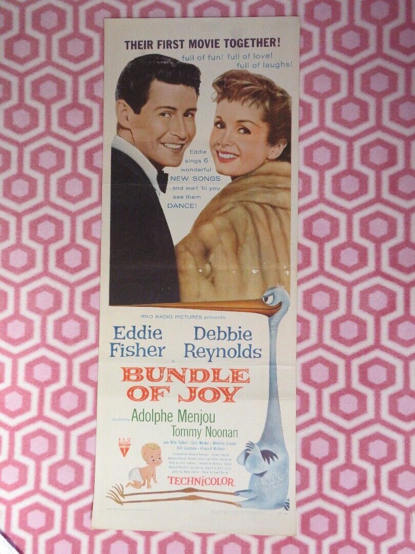 BUNDLE OF JOY US INSERT (14"x 36") POSTER EDDIE FISHER DEBBIE REYNOLDS 1956