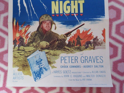 HOLD BACK THE NIGHT US INSERT (14"x 36") POSTER JOHN PAYNE MONA FREEMAN 1956