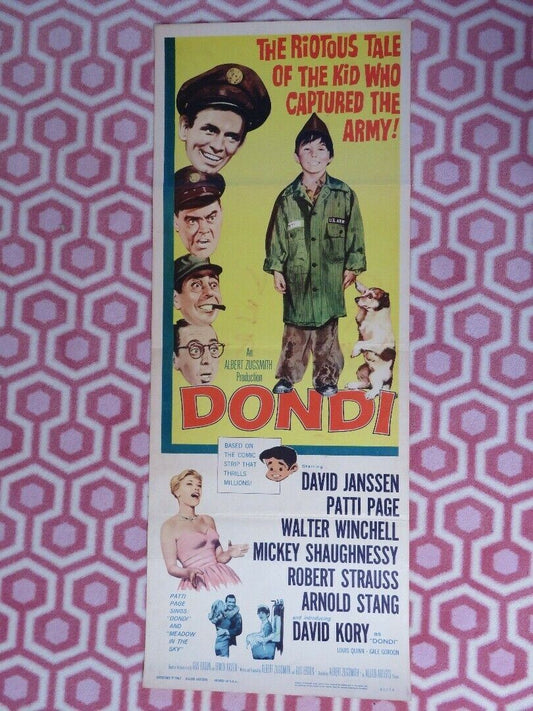 DONDI US INSERT (14"x 36") POSTER DAVID JANSSEN PATTI PAGE 1961