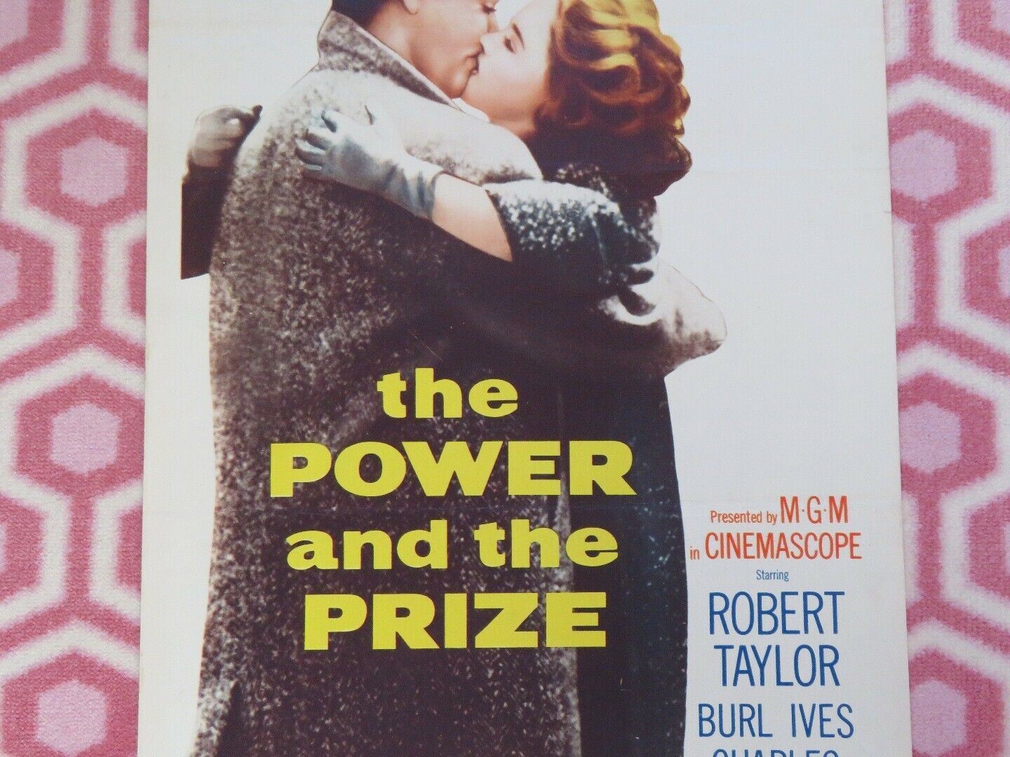 THE POWER AND THE PRIZE US INSERT (14"x 36") POSTER ROBERT TAYLOR BURL IVES 1956