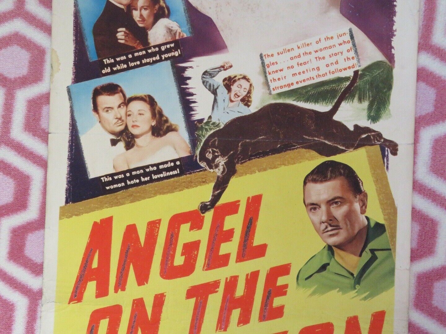 ANGEL ON THE AMAZON US INSERT (14"x 36") POSTER GEORGE BRENT VERA RALSTON 1948