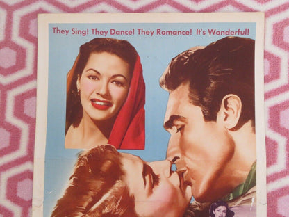 SOMBRERO US INSERT (14"x 36") POSTER RICARDO MONTALBAN PIER ANGELI 1953