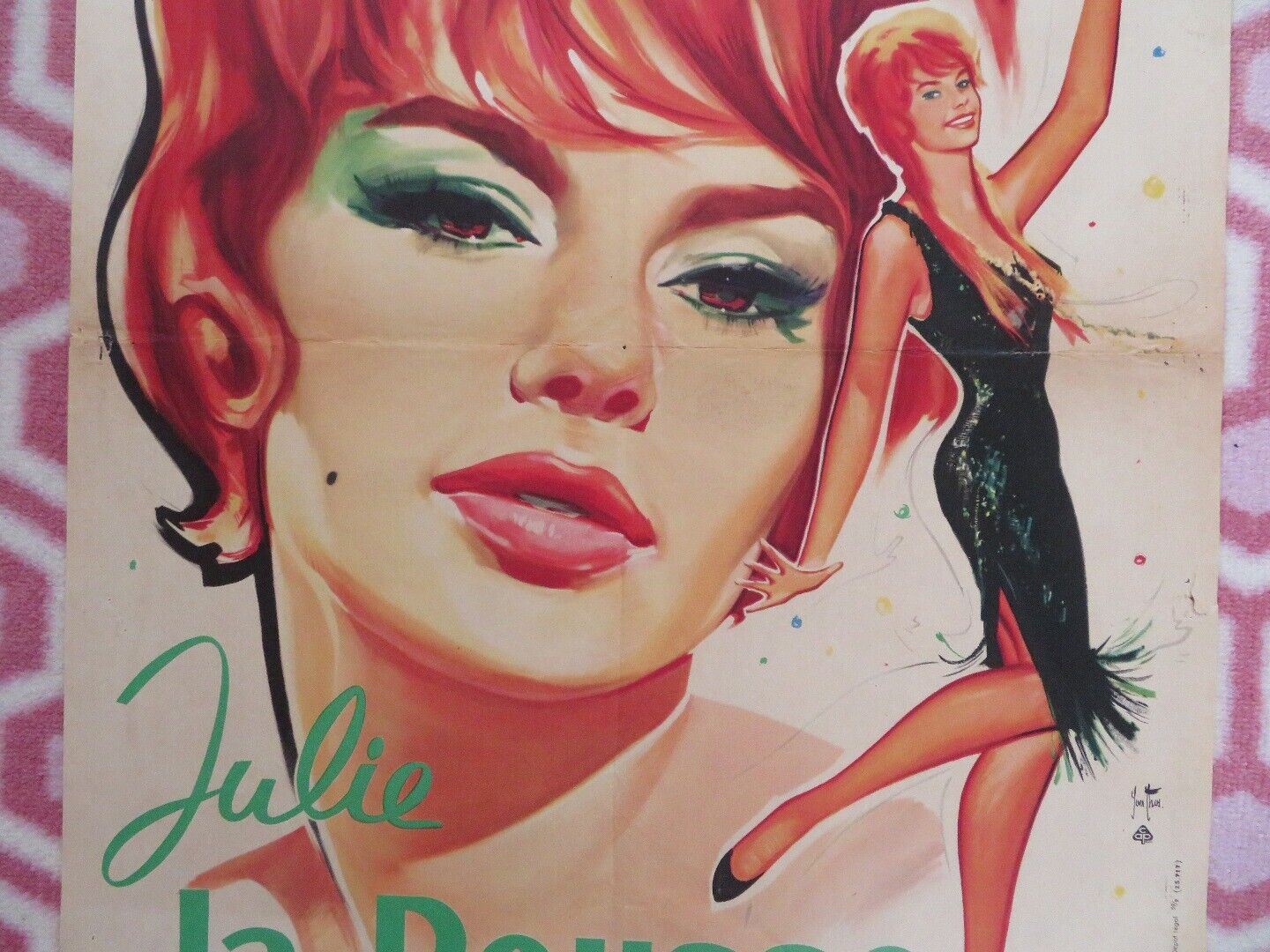 JULIE LA ROUSSE/ Julie the Redhead FRENCH (23.5"x 15.5") POSTER DANIEL GELIN '59