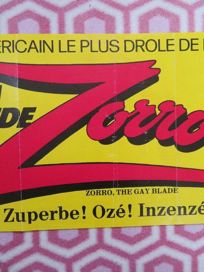 LA GRANDE ZORRO/ ZORRO, THE GAY BLADE BELGIUM (12"x 26") POSTER GEORGE HAMILTON