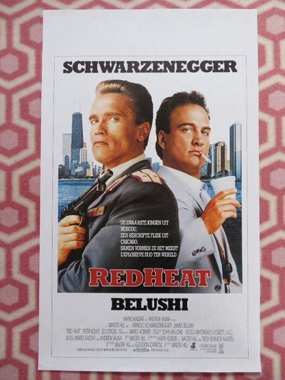 RED HEAT BELGIUM (23.5"x 14") POSTER SCHWARZENEGGER BELUSHI  1988