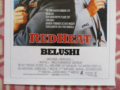 RED HEAT BELGIUM (23.5"x 14") POSTER SCHWARZENEGGER BELUSHI  1988