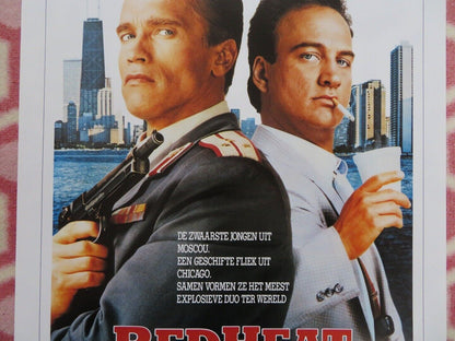 RED HEAT BELGIUM (23.5"x 14") POSTER SCHWARZENEGGER BELUSHI  1988