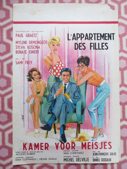 L'APPARTEMENT DES FILLES BELGIUM (23.5"x 15.5") POSTER MYLENE DEMONGEOT  1963