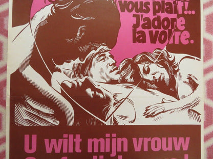 MA FEMME VOUS PLAIT!.. J'ADORE LA VORRE BELGIUM (24"x 14.5") POSTER 1975