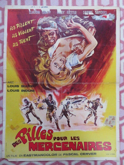 DES FILLES POUR LES MERCENAIRES / Cuatro desertores BELGIUM POSTER 1970