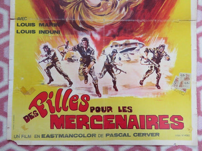 DES FILLES POUR LES MERCENAIRES / Cuatro desertores BELGIUM POSTER 1970